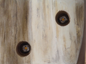 Holzvase4 LED's