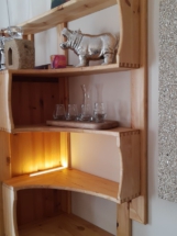 Holzregal1 LED Bodenbeleuchtung COB in Epoxyd.