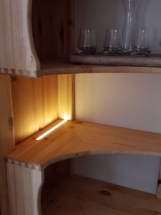 Holzregal1 LED Bodenbeleuchtung COB in Epoxyd.